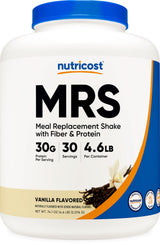 Nutricost Meal Replacement Shake Powder (Vanilla) 4.6 LBS - 30g of Protein with Fiber, GMO-Free, Gluten-Free, 30 Servings
