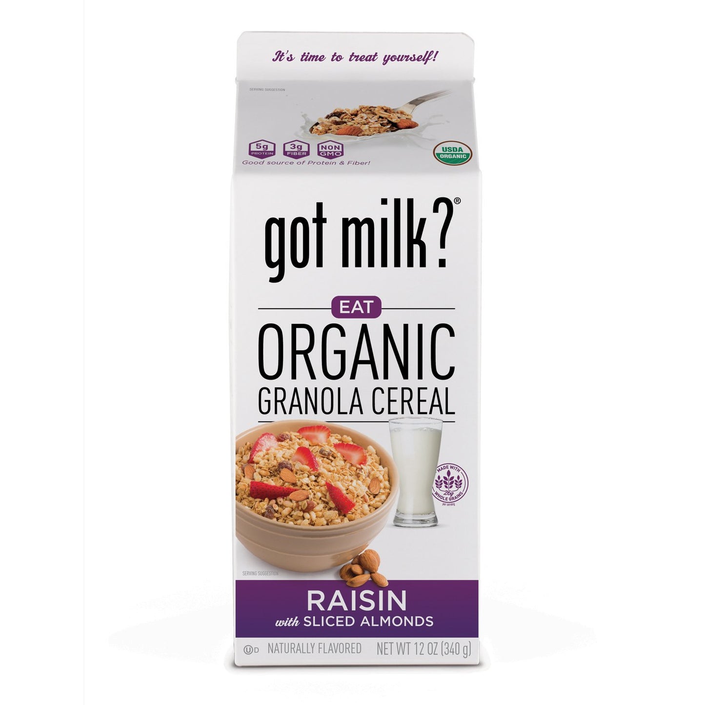 got milk? Organic Crunchy Granola Cereal, Raisin with Sliced Almonds, 12 Ounce