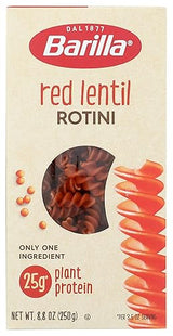 Barilla Red Lentil Rotini Pasta, 8.8 oz - Vegan, Gluten Free, Non GMO & Kosher - Made with Plant Based Protein
