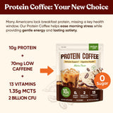 Cold Brew Mocha Iced Coffee, Instant Coffee Beverage with MCT Oil, Probiotics & Fiber, Smooth Mocha Flavor, Gentle Energy with 70mg Caffeine, Keto