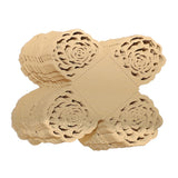 100pcs Hollow Rose Trim Chocolate Candy Cups for Elegant Chocolate Packaging for Weddings Parties Dessert Displays Material