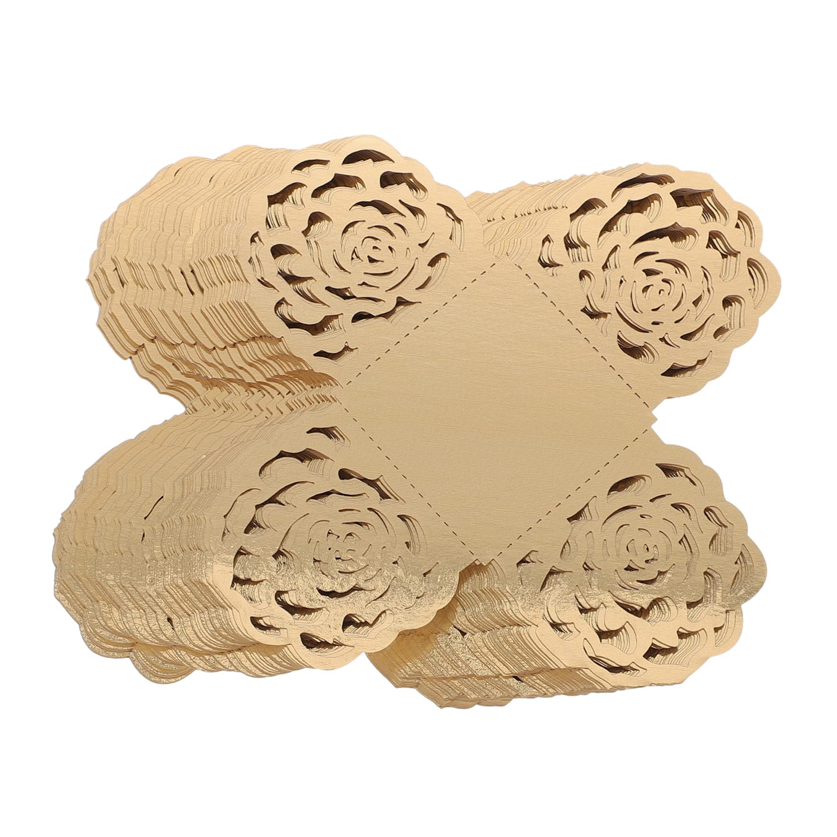 100pcs Hollow Rose Trim Chocolate Candy Cups for Elegant Chocolate Packaging for Weddings Parties Dessert Displays Material