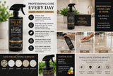 Dallo USA Daily Stone Cleaner 32 oz, Premium Streak Free Cleaner for Granite, Marble, Quartz, Quartzite and Porcelain, Includes Microfiber Cloth