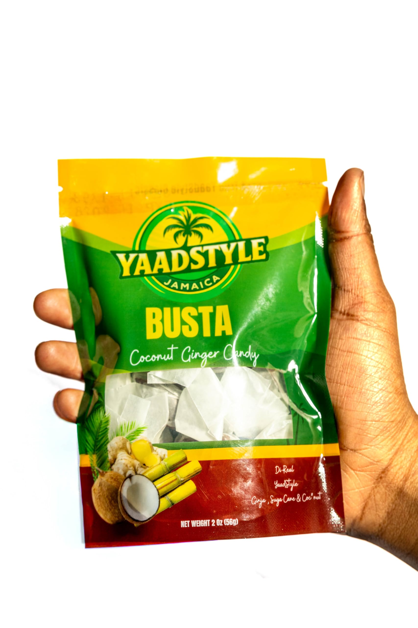 Jamaican YaadStyle Busta Coconut Ginger Candy - 3 Pack (2 oz Each)