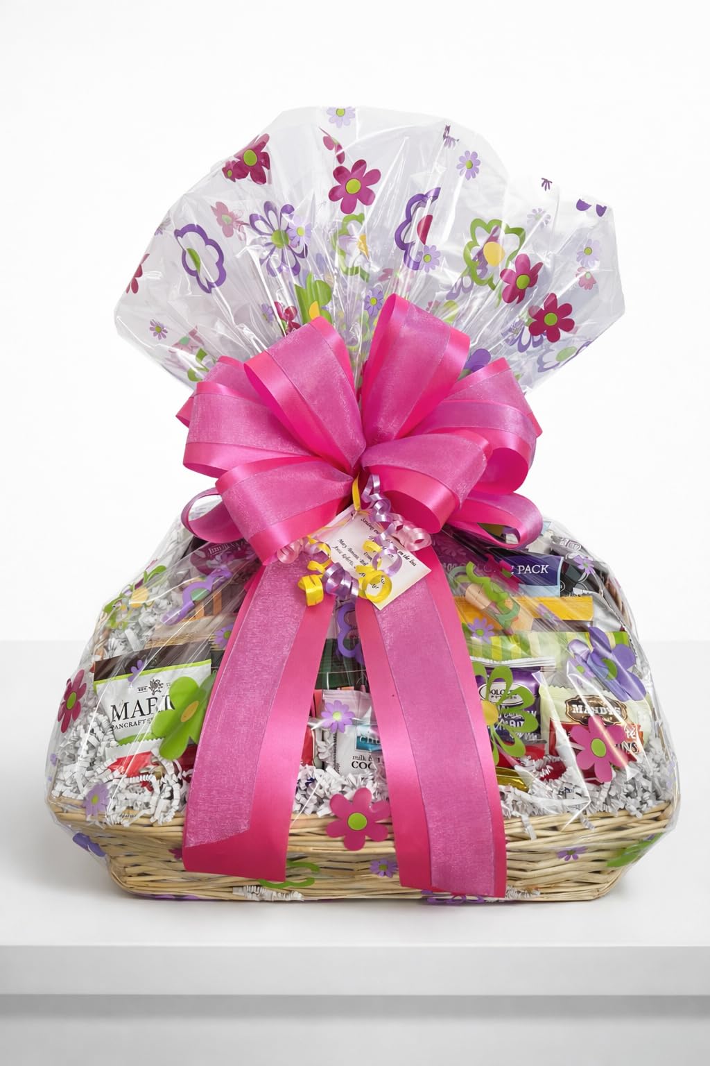 Customizable Gift Basket stuffed with chocolates cookies snacks and candies by MISTERGIFTBASKET.COM Hand-crafted for women men client sympathy