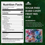 Sugar Free Hard Candy Fruit Mix 1LB - Zero Sugar Candy, Individually Wrapped - Ideal for Low-Sugar Diets - Perfect Candy for Goodie Bags, Parties