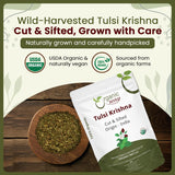 Organic Way Tulsi/Holy Basil (Krishna) Cut & Sifted (Ocimum Tenuiflorum) - Herbal Tea | Organic & Kosher Certified | Raw, Vegan, Non GMO & Gluten Free