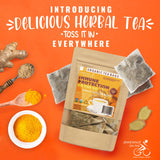 Gwennie on the GO - Immune Protection on the GO | Organic Ginger & Turmeric | USDA Certified| Digestive & Immune Support Herbal Tea |2-Pack | 5