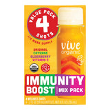 Vive Organic Immunity Boost Shots -Variety 4 Pack (2oz, 4 Count)