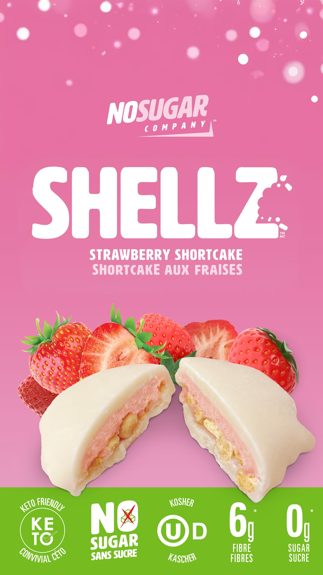 No Sugar Keto Shellz - Sugar Free (0g) Treat On-the-go Keto Snack - 30 Pack, Individually Wrapped - Gluten Free, Kosher, Value Pack (1 Pack