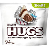 HERSHEY'S HUGS Milk Chocolate and White Creme Candy Share Pack, 9.4 oz