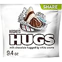 HERSHEY'S HUGS Milk Chocolate and White Creme Candy Share Pack, 9.4 oz
