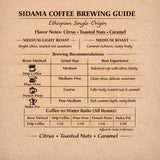 SINA COFFEE Premium 100% Arabica Ethiopian Coffee - Sidama Single Origin Medium Roast Whole Bean Coffee - 12oz Freshly Roasted”