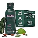 ICONIC Protein Shake, Cacao + Greens (12 Pack) - 20g Grass-Fed Protein Drink - Low Carb, Sugar Free, Keto Friendly - Lactose Free, High Protein Snack