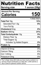 Cheddar Sesame Sticks - 1.5 Lb (24 Oz) Tub