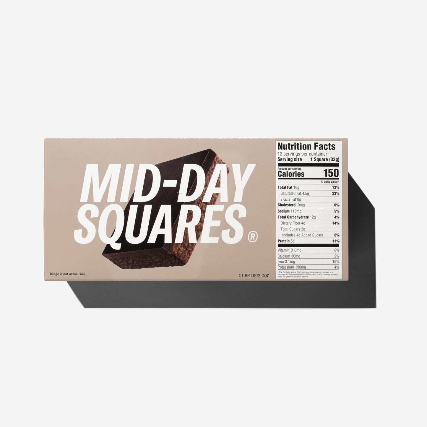 Mid-Day Squares, Chocolate Brownie Batter Bar, 1.16 Ounce