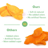 Gourmet Grove - Sliced Mango 6 oz Snack Packs | Soft, Juicy, Natural Dried Mango Slices | Lightly Sweetened (Pack of 12)