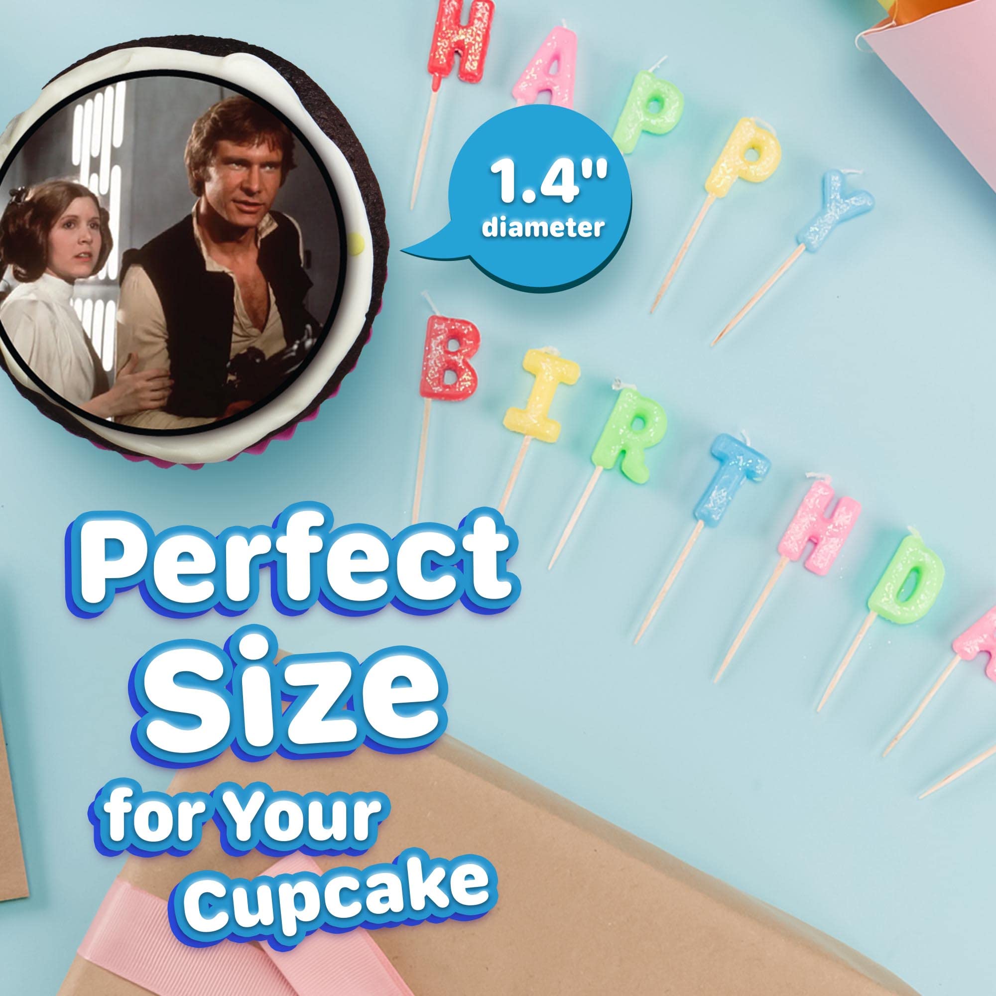 30 x Edible Cupcake Toppers - Galactic Adventure Inspired Collection of Edible Cake Decorations | Uncut Edible on Wafer Sheet