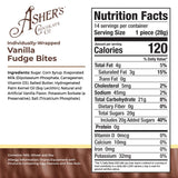 Asher's Chocolates, Fudge Bites, Individually Wrapped Chocolate Fudge, Small Batches of Kosher Treats, Family Owned Since 1892 (14 Count, Vanilla)