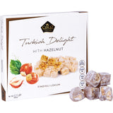Cerez Pazari Turkish Delight Hazelnut Candy Gourmet Premium Vegan Sweets Medium Gift Box 14.8oz | Sweet Luxury Traditional Confectionery Soft Candy