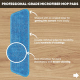 3-Pack Cinch Mop Replacement Heads, Microfiber Mops for Floor Cleaning - Wall Mop with Reusable Washable Pads, Compatible with Cinch Mop - Microfiber