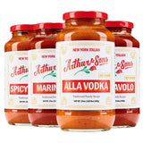 Arthur and Sons Variety Pack - Includes Fra Diavola Tomato Sauce, Marinara Sauce, Spicy Vodka Sauce and Alla Vodka Sauce