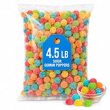 Sour Gummi Poppers Candy, Chewy Bite-Size Gummies, 4.5 Pound Bulk Bag