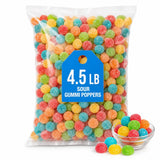 Sour Gummi Poppers Candy, Chewy Bite-Size Gummies, 4.5 Pound Bulk Bag