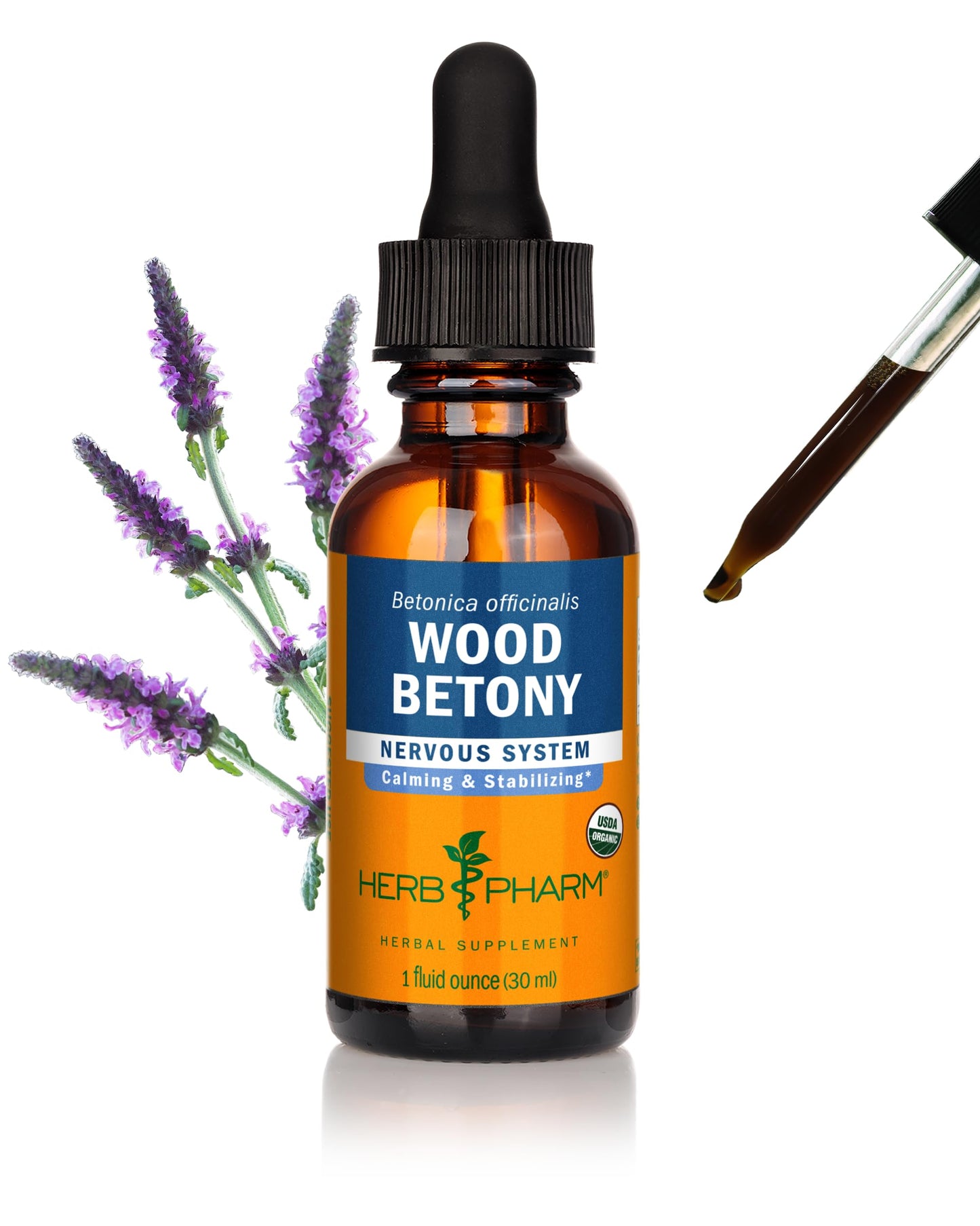 Herb Pharm Certified Organic Wood Betony Liquid Extract - 1 Ounce