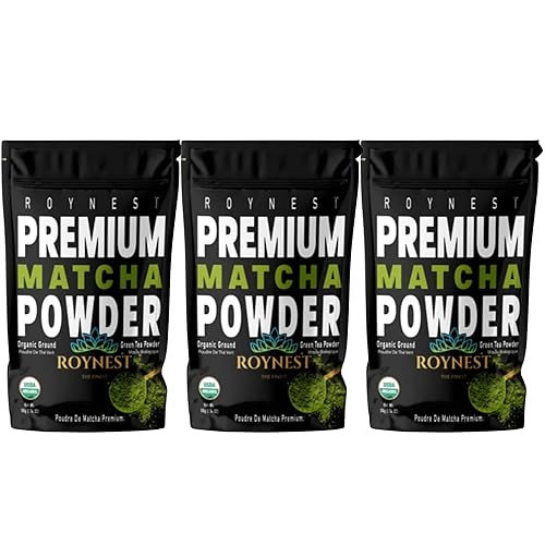Roynest Premium Organic Matcha Powder - 100% Pure Matcha for Iced Lattes, Smoothies, Cold Drinks & Baking | Clean Energy, Vegan, Non-GMO, USDA