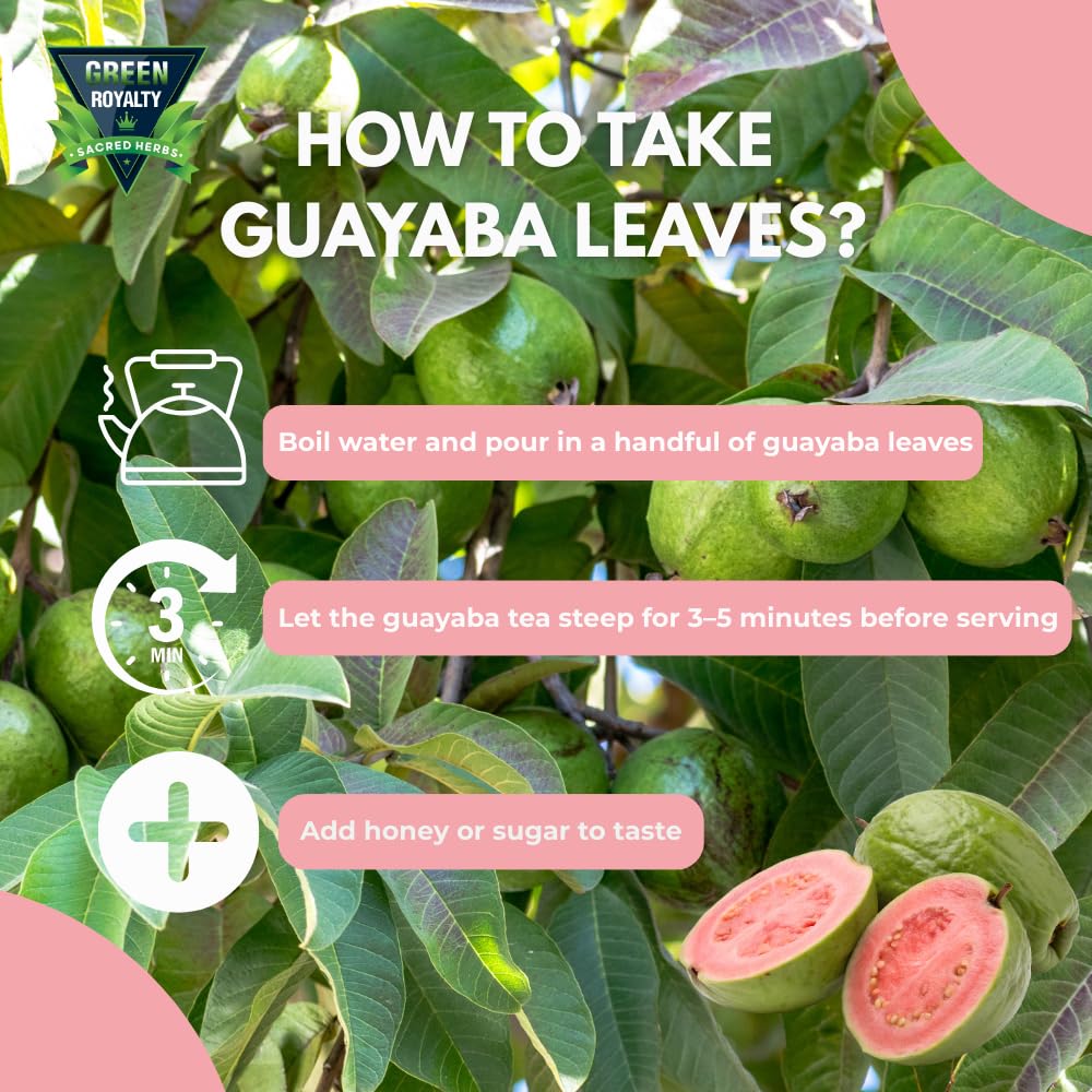Guayaba (Guava Leaves) Loose Leaf Tea - Dried Guava Leaf Herbal Infusion, Caffeine Free, Sugar Free, 4 oz Resealable Bag