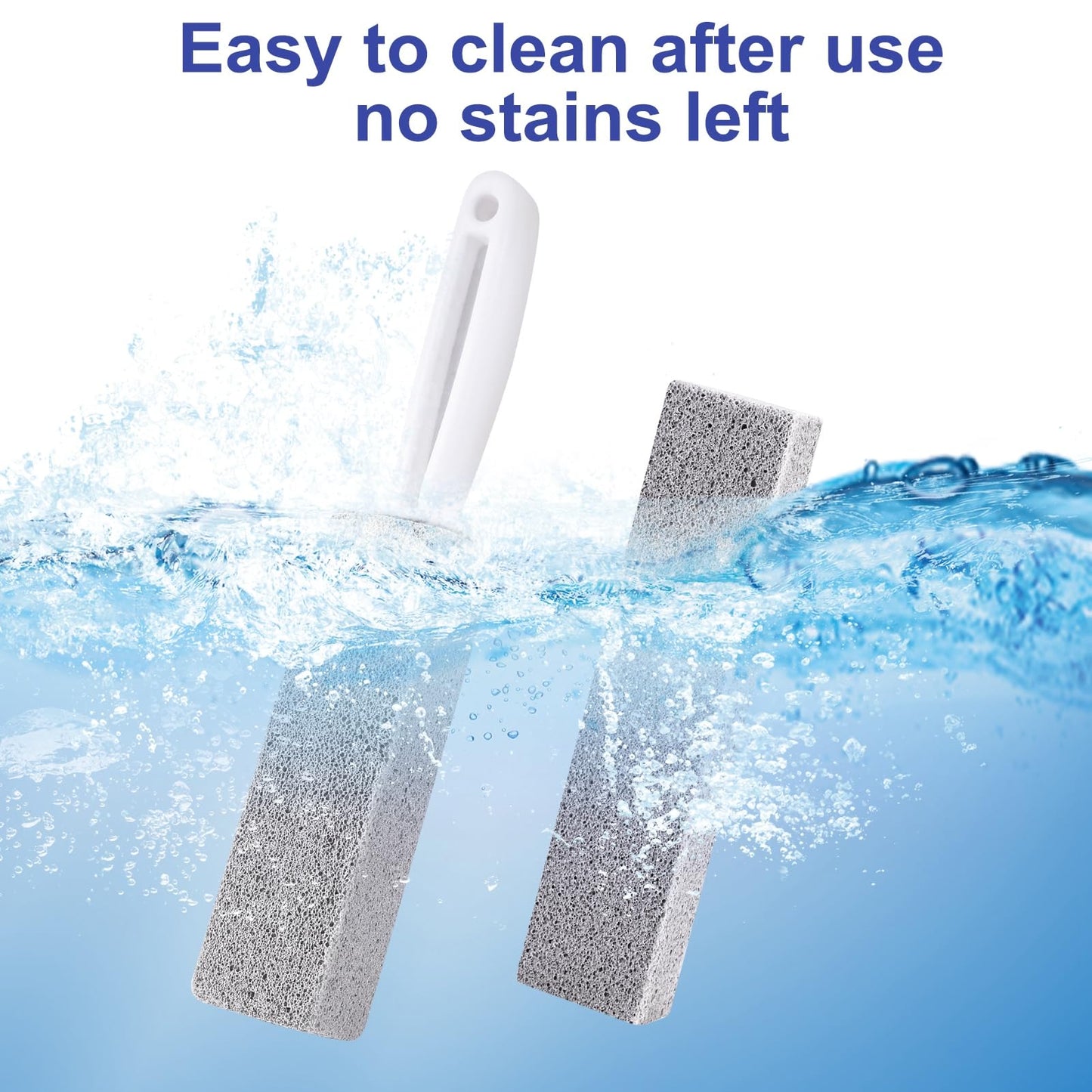 Ovveroche 7 Pack Pumice Stone for Toilet Cleaning, Pumice Stone Toilet Bowl Cleaner, Pumice Scouring Stick with Handle, Powerfully Cleans Hard Water