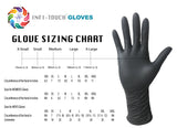 Infi-Touch Black Nitrile Protective Gloves, Medium, Pack of 100