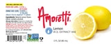 Amoretti - Lemon Extract Water Soluble 2 oz - Highly Concentrated & Perfect For Pastry, Savory, Brewing, and more, Preservative Free, Vegan, Kosher