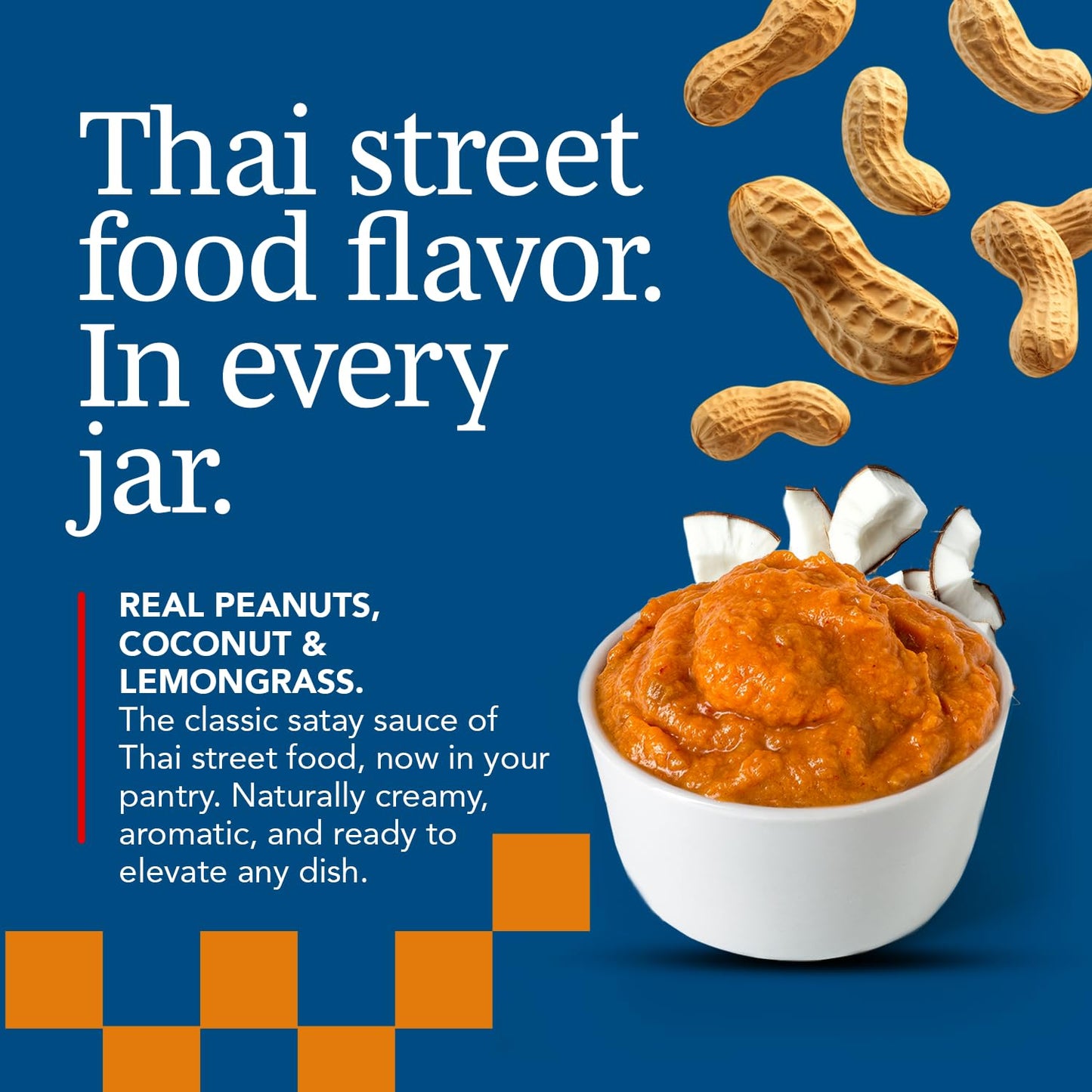 A Taste of Thai Peanut Satay Sauce | Authentic Thai Flavor with Roasted Peanuts & Spices | Ready-to-Use Mix for Noodles, Dips, Salads & Stir-Fry |