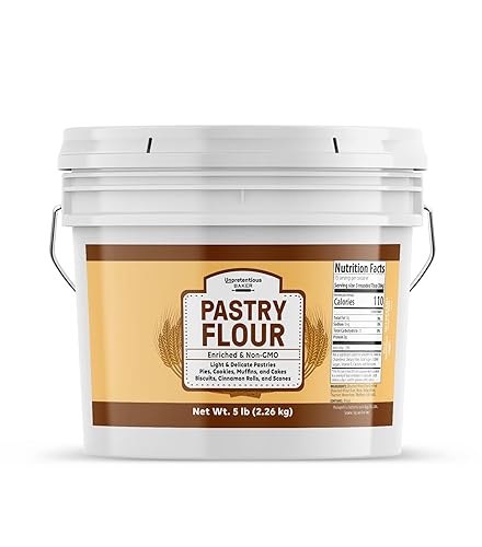 Unpretentious Pastry Flour, Non-GMO, Great For Flaky Pastries, Pies, Muffins, Biscuits (5 Pound)