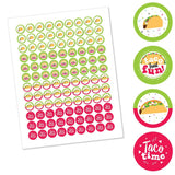 Big Dot of Happiness Taco ‘Bout Fun - Mexican Fiesta Round Candy Sticker Favors - Labels Fit Chocolate Candy(1 Sheet of 108)
