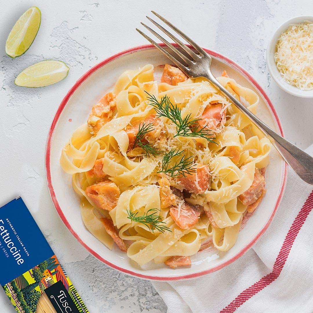 Tuscanini Authentic Italian Fettuccine Pasta Noodles 16oz (4 Pack) Made with Premium Durum Wheat