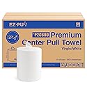 EZ-Pull Premium 2ply+ Centerpull Centerfeed Paper Hand Towels, FSC certified white, 6 rolls x 600 sheets, P2C600