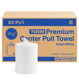 EZ-Pull Premium 2ply+ Centerpull Centerfeed Paper Hand Towels, FSC certified white, 6 rolls x 600 sheets, P2C600