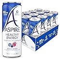 ASPIRE® Mixed Berry, Healthy Energy Drink 80mg Natural Caffeine, Zero Sugar No Carbs Keto Friendly, 12 Pack Green Tea Sugar Free Drink Low Caffeine