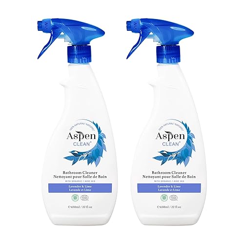 AspenClean | Bathroom Spray Cleaner | Eco-Friendly Cleaner for Hardwood, Laminate, Stone & Ceramic | Non - Toxic | 100% Natural | EWG Verified | Pack