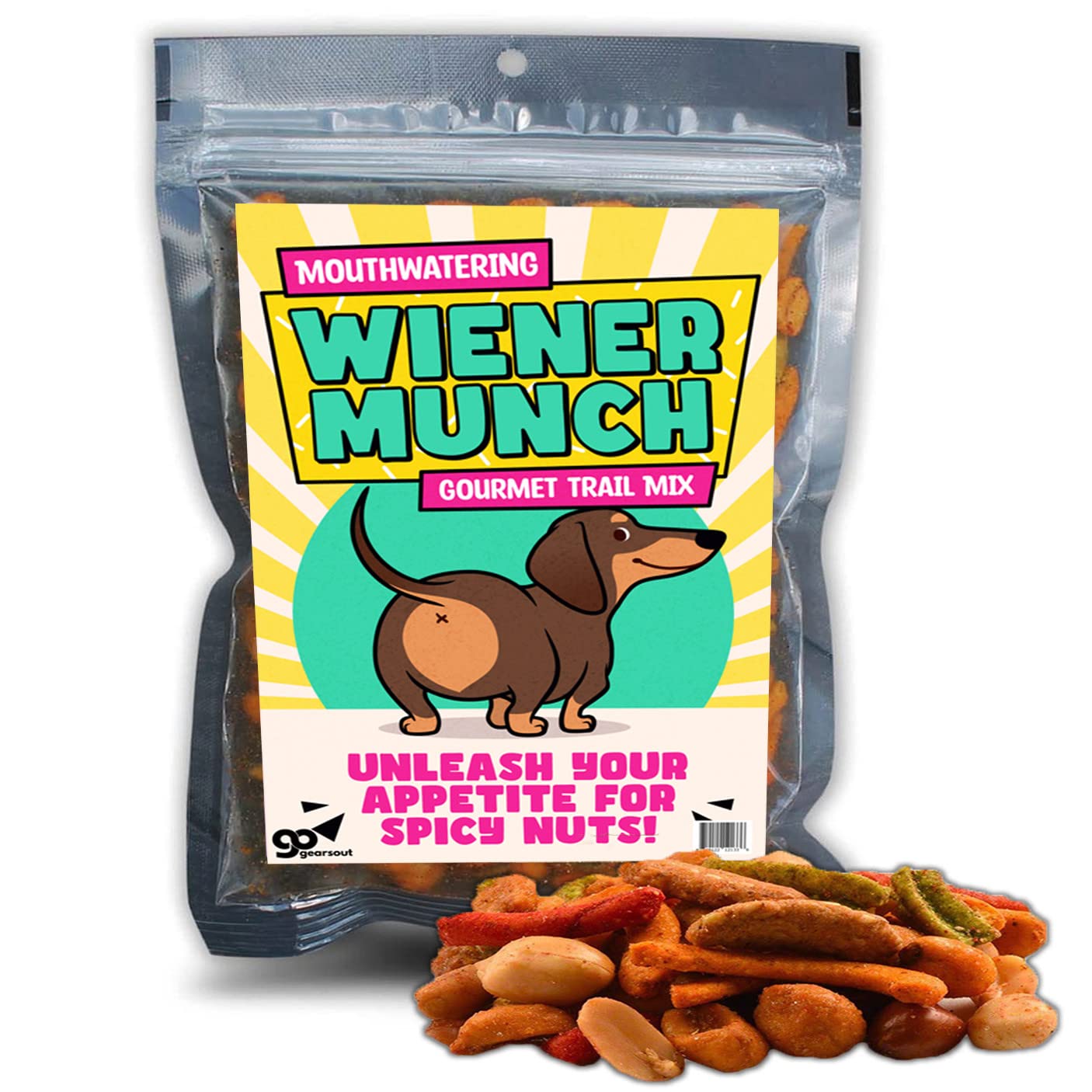 Wiener Munch Trail Mix - Funny Stocking Stuffers for Women - Dog Owner Gifts - Weird White Elephant - Adult Gag Gifts Christmas - Wienie Dog Ideas