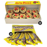 De La Rosa Marzipan Peanut Classic Mexican Candy (30 pieces) and Dulce de Tamarindo Classic Pulparindo (20 pieces)