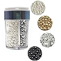 4 in 1 Pearl Sugar Sprinkles 6 oz, Mix sizes Candy Pearls Ideal for Baking, Cake and Cupcake Toppers, Cookie Decoration, Ice Cream Topping, Wedding