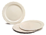 OCCASIONS 50 Piece Plastic Plates Set for 25 Guests - Premium Disposable Dinner & Dessert Plates, Elegant Party & Wedding Tableware, BPA-Free, 10"
