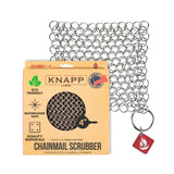 Knapp Made Original CM Scrubber 4" Chainmail Scrubber - Cleaner for Cast Iron, Stainless Steel, Hard Anodized Cookware and Other Pots & Pans