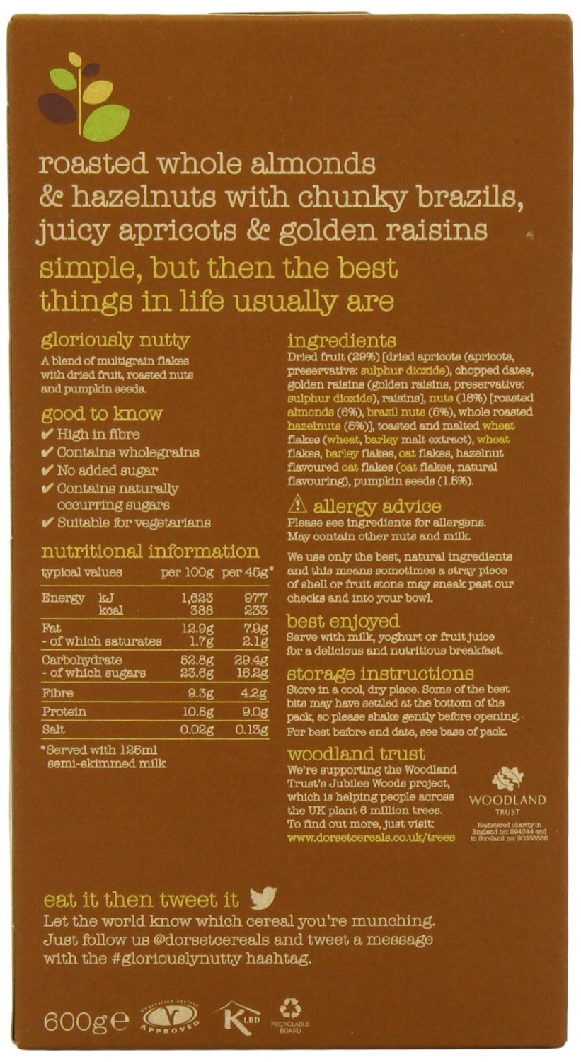 Dorset Cereals Gloriously Nutty (600g) - Pack of 2