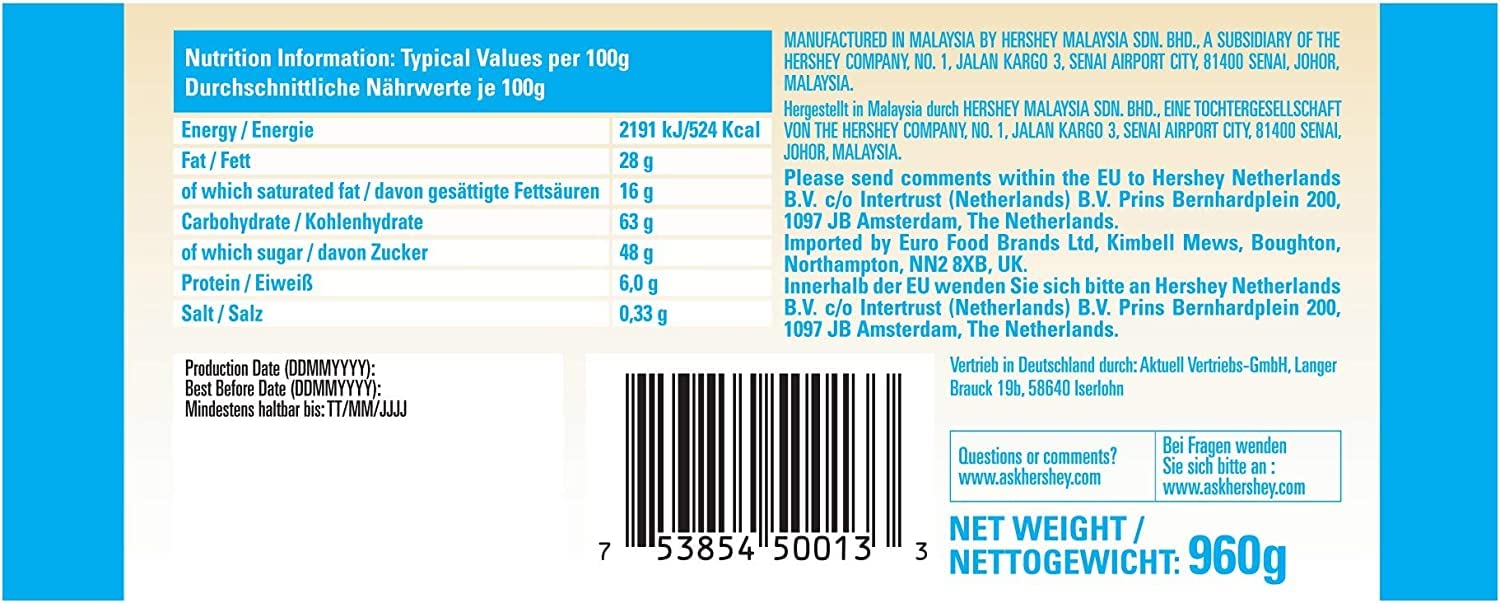 Hershey's Cookies 'n' Creme - U.S.A. Product