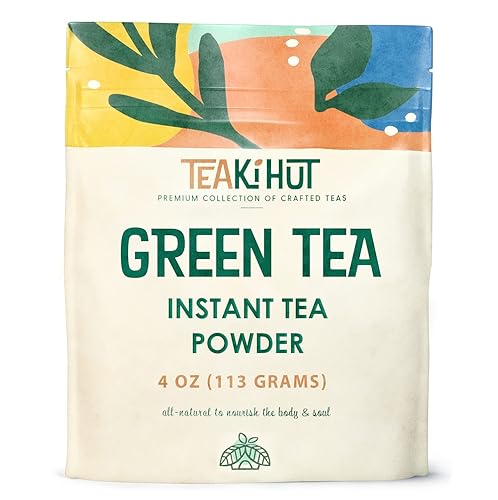 TEAki Hut Instant Green Tea Powder, Refreshing Unsweetened Drink mix, Premium Green Tea Instant Powder for Beverages, Smoothies or Baked Goods, Great